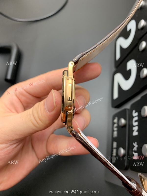 3K Factory Patek Philippe Nautilus 5711R Rose Gold Brown Leather Strap 2