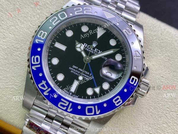 Clean Factory Rolex Batman Jubilee Bracelet Watch Superclone Rolex GMT Master 2 For Men 2
