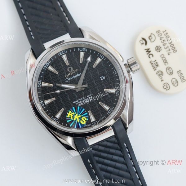 Swiss Quality Omega Aqua Terra 150m Citizen 8215 Watch Silver Wave Dial 2