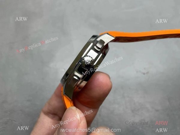Grade AAA Patek Philippe Aquanaut Chronograph Caliber CH28 Watch Orange Rubber Strap 2