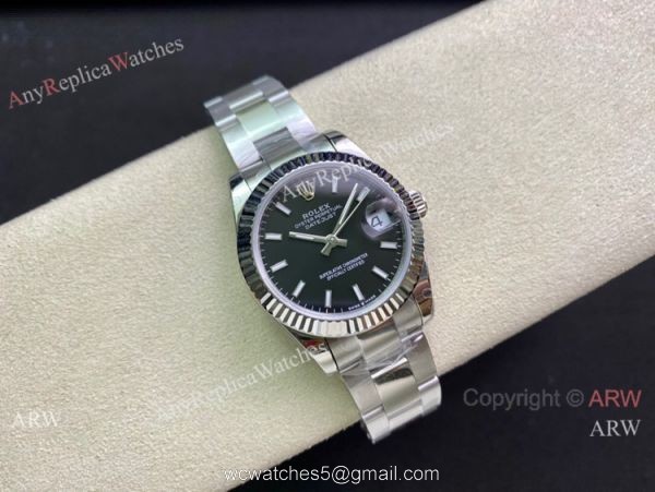 Swiss Rolex Datejust 36mm 2836 Movement Black Dial Oyster Band 2