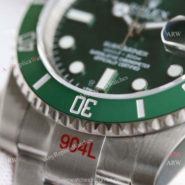 AVA Swiss Copy Rolex Submariner Date 40 Cal.3135 Watch Green Dial 904L Steel 2