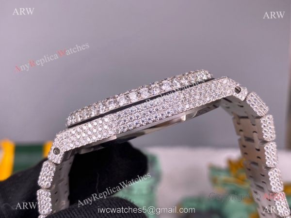 Iced Out Audemars Piguet Royal Oak Swiss Replica Watch Middle East Arabic Face 2