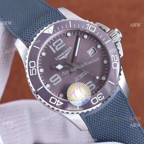 Top Knockoff Longines Hydroconquest Black Rubber Strap Watch 41mm For Men 2