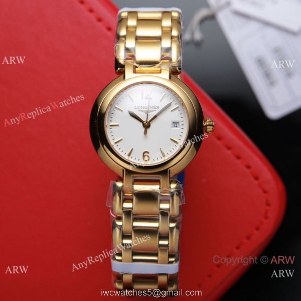 Swiss Quartz Longines PrimaLuna Copy Watch All Gold Women 2