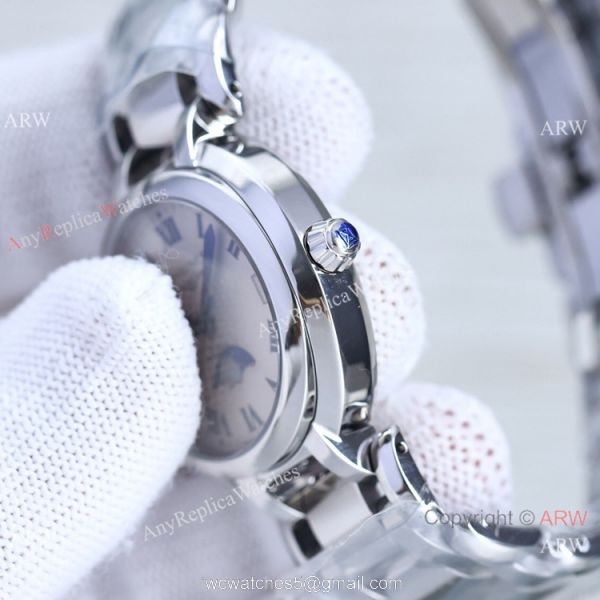 Swiss Quartz Longines PrimaLuna Moon Phase Watch Cream Face Women 2