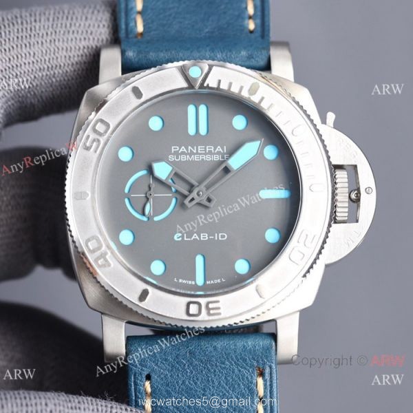 Knockoff Panerai Submersible eLAB-ID pam1225 Wrist Gray Recycled PET Nylon Strap 2