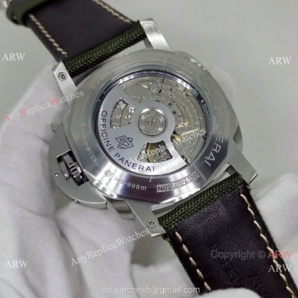 Copy Panerai PAM00535 GMT Watch Green Recycled PET Nylon Strap 2