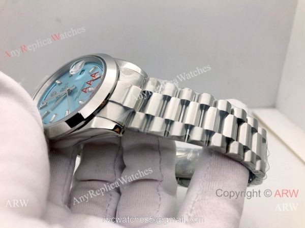 Clone Rolex Day-Date Ice Blue 40mm Presidential Diamond Markers 2