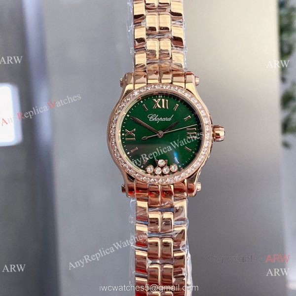 Copy Chopard Happy Sport 30mm quartz Watch Pink Rose Gold Case 2