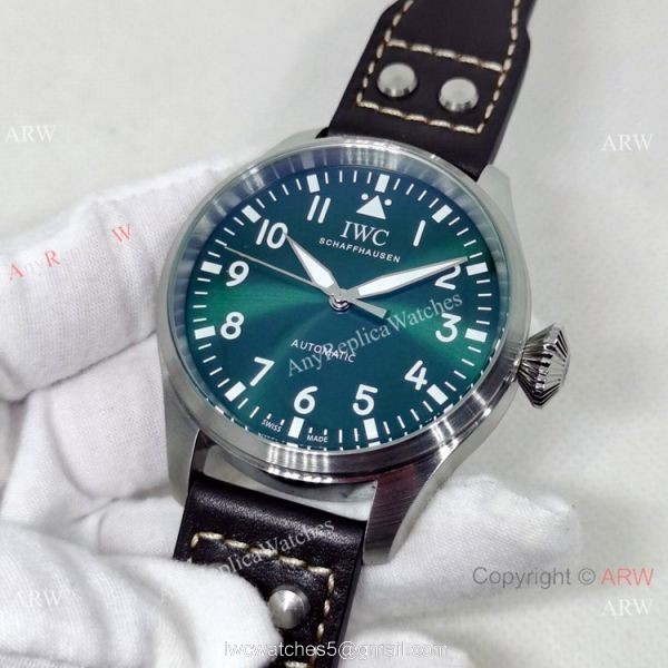 Best Quality IWC Pilots 43mm Automatic Watch Bucherer Blue Dial Silver Case 2