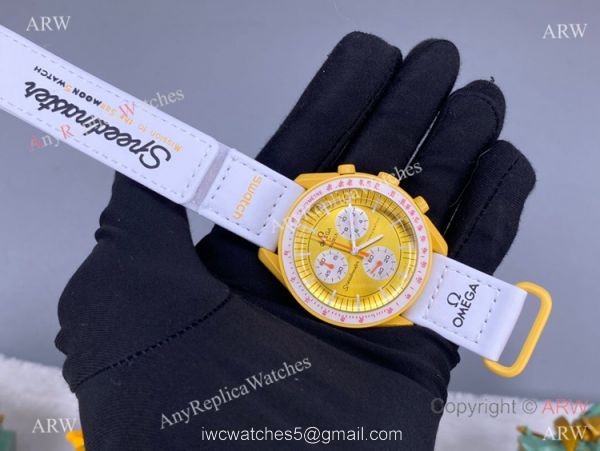 2022 New! Replica Swatch x Omega Mission to SUN Watch Bioceramic lemon case 2
