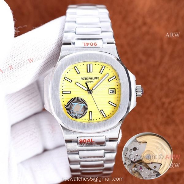 Swiss Quality Patek Philippe Nautilus Olive Green Dial 40mm Watch with 8215 2