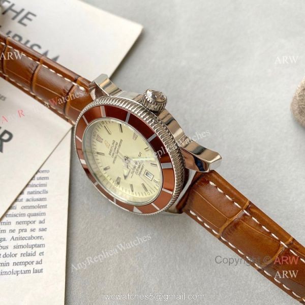 Buy Replica Breitling Superocean Brown Leather Strap 2