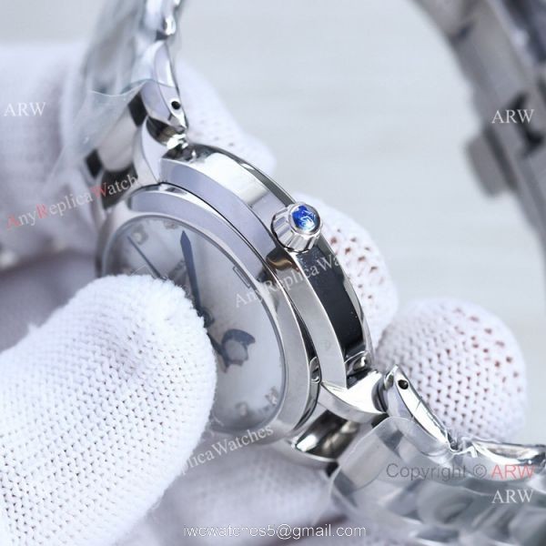 Swiss Quartz Longines PrimaLuna Moon Watch White Mop Face AAA Replica 2