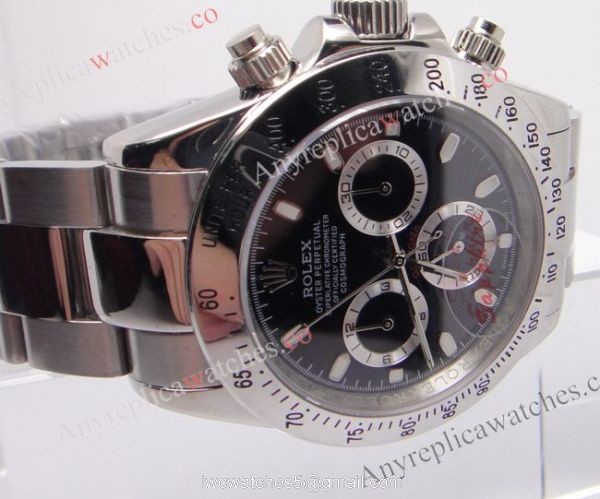 High Quality Rolex Daytona Stainless Steel Black High Quality Rolex Replica watch 3