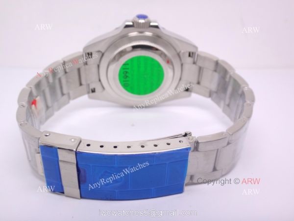 Replica Rolex Stainless Steel Black Face Mens Submariner Watch 16610 3