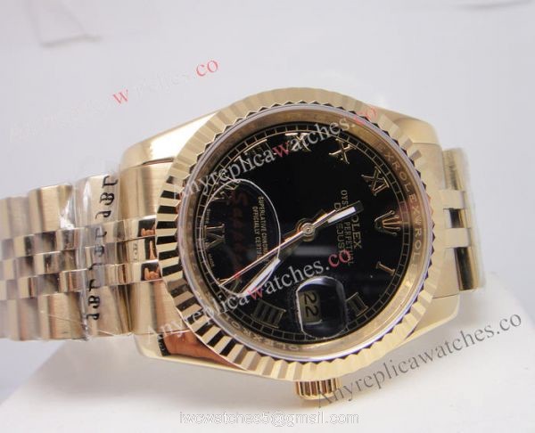 Replica Rolex Yellow Gold Jubilee Datejust Mens Watch 3
