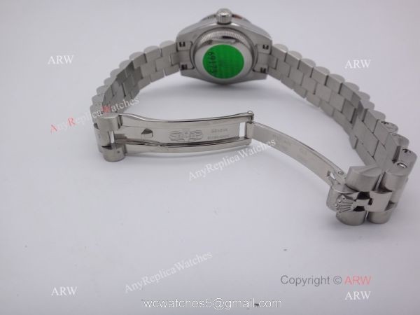 Replica Rolex Stainless Steel Watch Diamond &038; Green Dial Datejust Watch 3