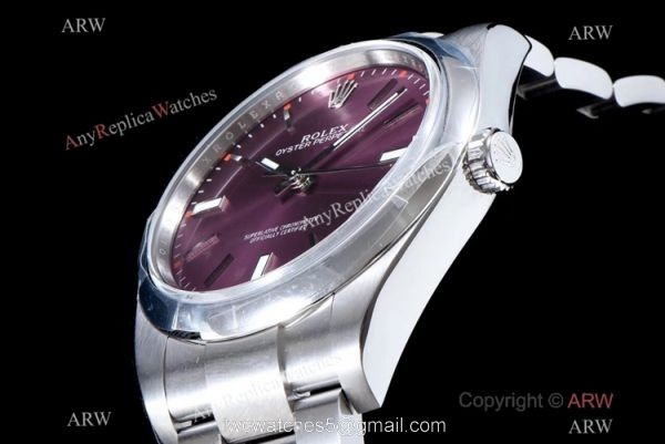1:1 Best Edition Replica Rolex Oyster Perpetual Purple Dial 39mm Watch ARF 904L Swiss 2836 Movement 3
