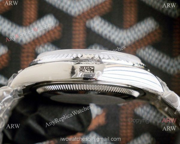 Swiss ETA2836 Rolex DateJust Watch 36mm White Arabic Markers 3