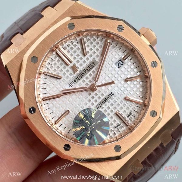 1:1 JF Factory Watch Royal Oak Audemars Piguet Replica Rose Gold Watch 3