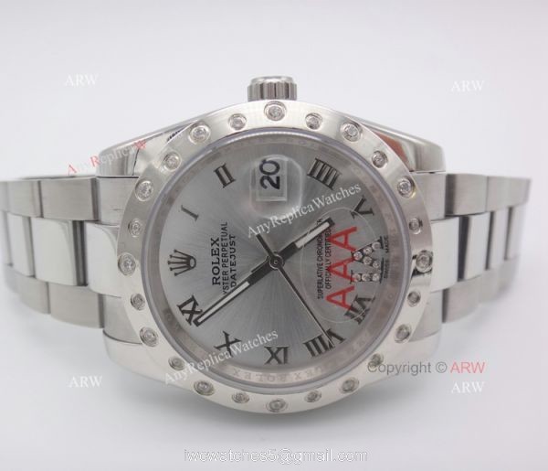 Rolex Datejust NEW Stainless Steel Datejust Diamond Silver Face LADY SIZE 3
