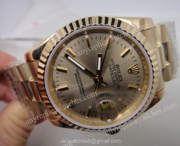 Copy Rolex Yellow Gold President Datejust Gold Dial Men Watch 3