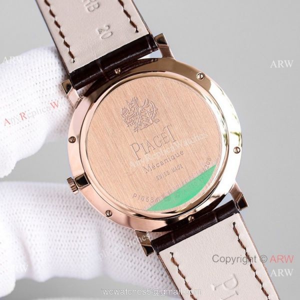 AAA Grade Swiss Replica Piaget Altiplano Watch Rose Gold Silver Dial 3