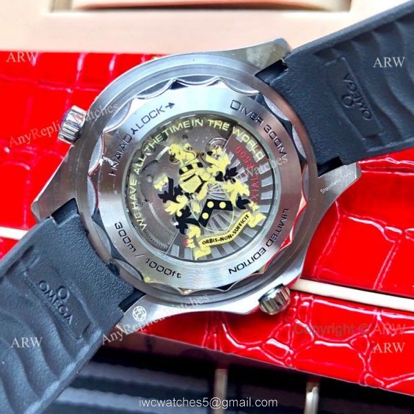 AAA Copy Omega Seamaster 300m James Bond Limited Edition Watch Rubber Strap 3