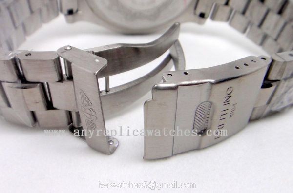 Breitling Chronomat 44 B01 SS White Face Replica Watch for Sale 3