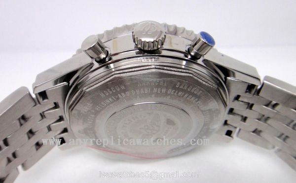 BREITLING CHRONOMETER NAVITIMER STAINLESS STEEL BLUE FACE 3