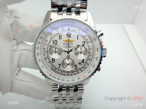 Breitling chronometer Navitimer Silver Dial Replica Watch 42mm or 46mm XL 3