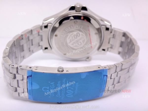 Omega 007 Watch Replica James Bond Blue 007 Face Automatic 40mm 3
