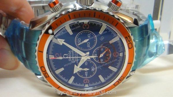 Omega Seamaster Planet Ocean Replica Chronograph Quartz Watch 3