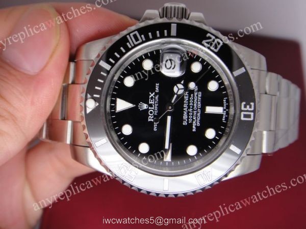 Replica Rolex Submariner Watch SS Black Dial Ceramic Bezel Mens Watch 3