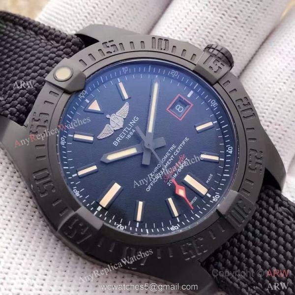 Swiss Breitling Super Avenger Watch 2824 Movement Solid Black Replica 3