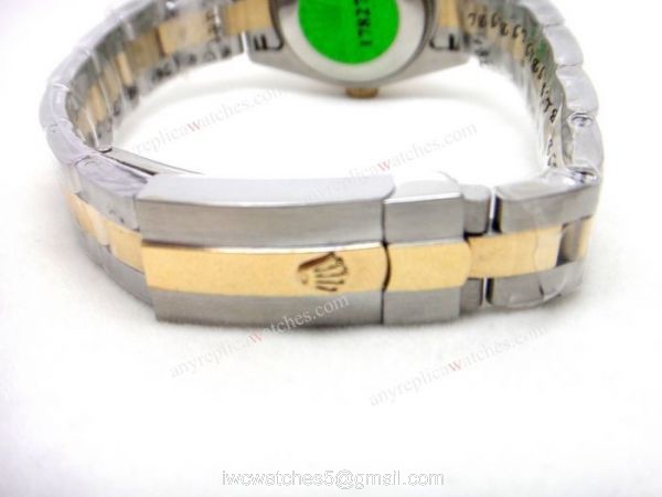 Replica Rolex Lady Datejust 26mm 2-Tone Gray Flower Diamond Watch 3
