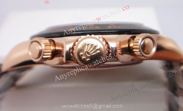 Rose Gold Rolex Daytona Chocolate Replica Watch Arabic Markers 3