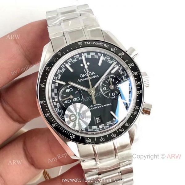 OM Factory Omega Speedmaster Racing Chronomeyer 9900 Watch Stainless Steel Black Dial 3