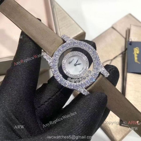 Top Grade Replica Chopard Happy Dreamg Ice Out Watches 32mm 3