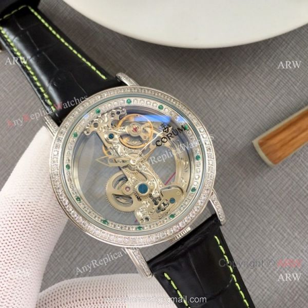 Copy Golden Bridge Corum Watch Diamond Bezel Rose Gold 3