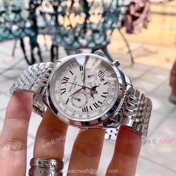 New Patek Philippe Grand Complication Chrono Watch 2 Tone Rose Gold 3