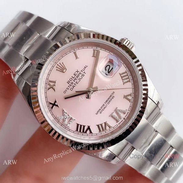 (EW)Rolex Datejust SS Pink Dial Swiss 3235 Watch AAA Replica Watches China?Dealer 3
