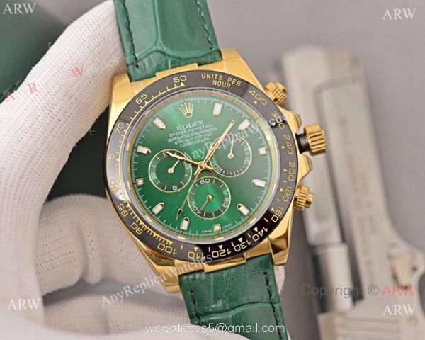 Buy Replica Rolex Daytona Watch Green Dial Black Ceramic Bezel 3