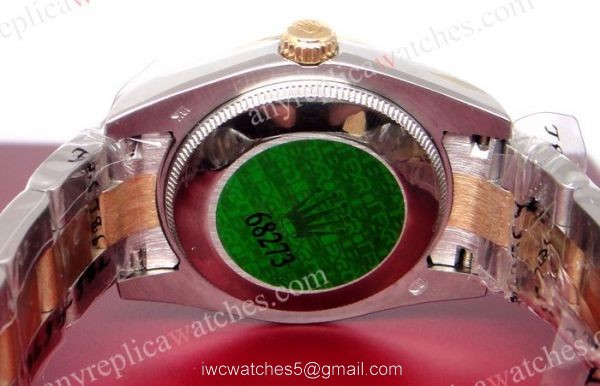 Rolex Datejust Fake Watch: Two Tone Silver Flower Face 36mm Mens Watch 3