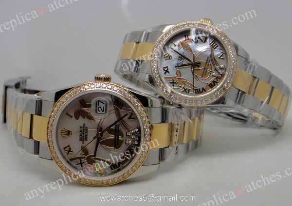 ROLEX DIAMOND BEZEL REPLICA DATEJUST SPECIAL EDITION WHITE FACE WATCH 3
