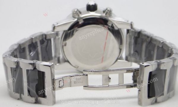 MONTBLANC FLYBACK REPLICA BLACK CHRONOGRAPH STEEL BLACK WATCH 3