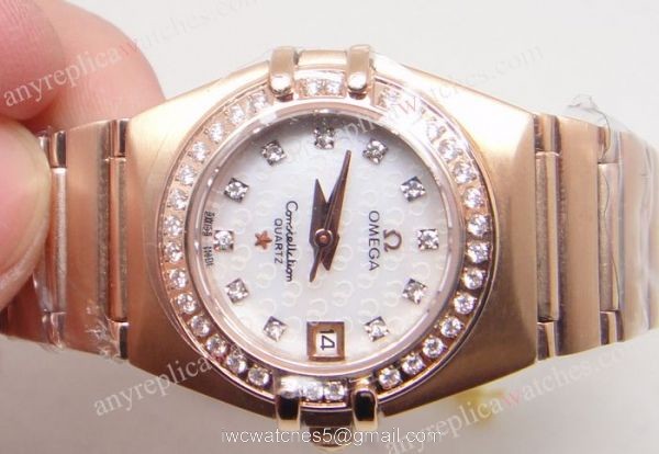 Omega Constellation Rose Gold Ladies Japan Quartz Watch 3