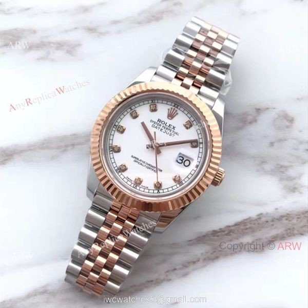 (EW) Rolex Datejust 2 White Face Watch 41mm Diamond Rolex Replica Watch 3